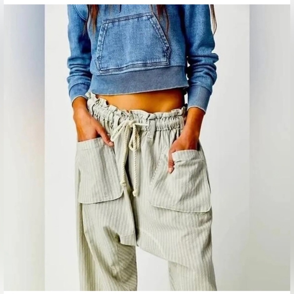 Free People Oversized Striped Pants - Picture 2 of 5